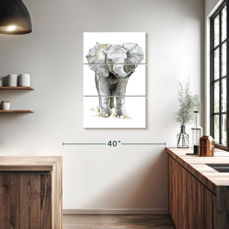 Brampt Wandering Baby Elephant, 38" H x 24" W