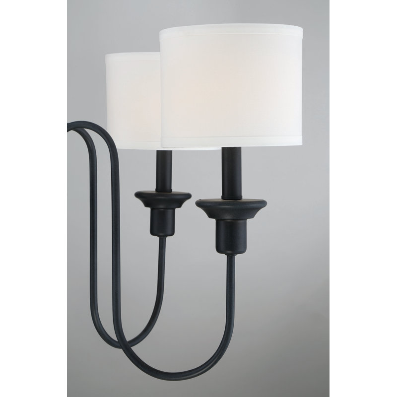 Lustre classique/traditionnel ombré 5 lumières Keaney, Fer vieilli