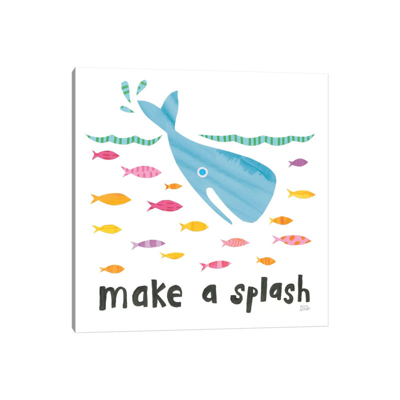 Ocean Splash I by Melissa Averinos - Wrapped Canvas Painting, 66.04cm H x 66.04cm W x 1.91cm D