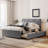 Upholstered Platform Bed with Trundle-158415128-158415126