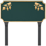 Camden Ivy Two-Line Address Sign Plaque with Lawn Stakes