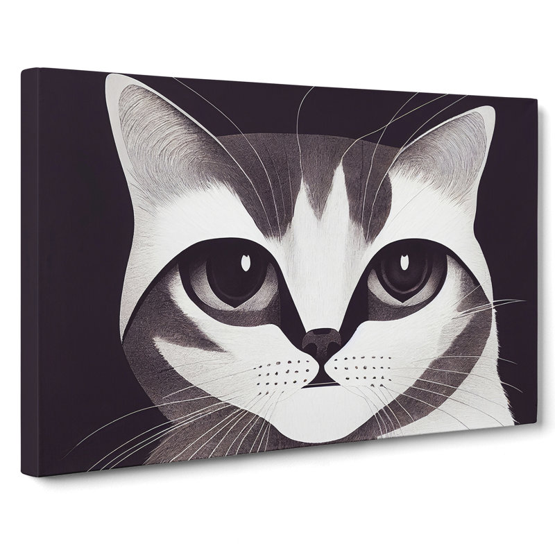 Cat Illustration - Wrapped Canvas