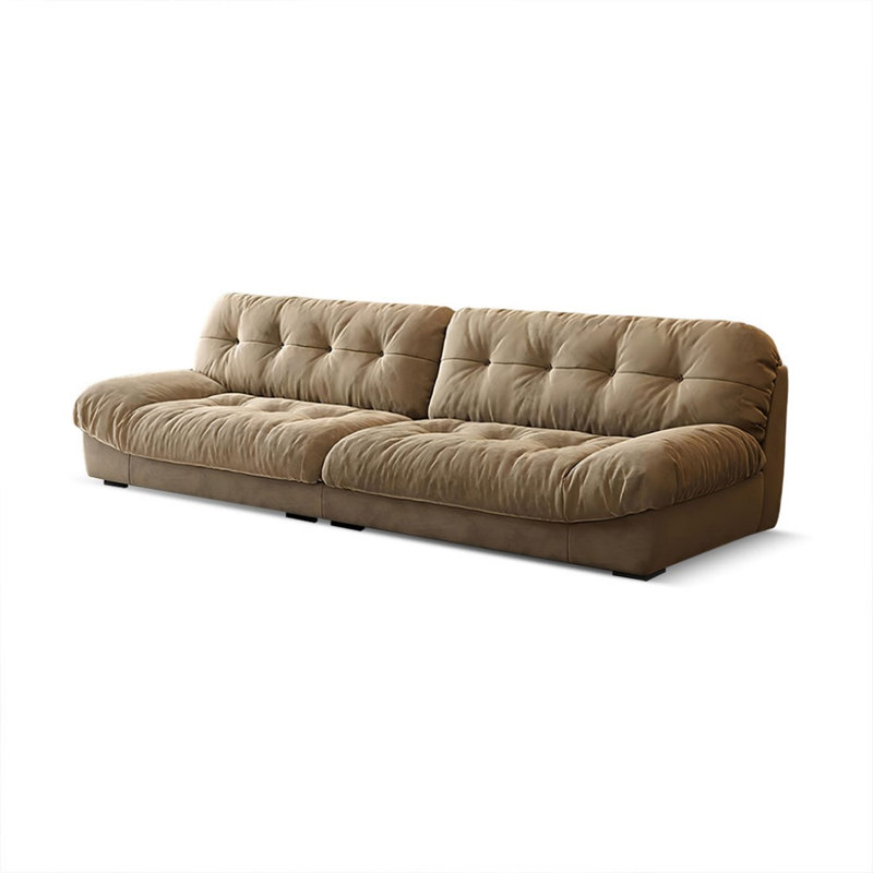 Canapé moderne et simple en velours, H 29,92 po x l 102,36 po x P 45,28 po
