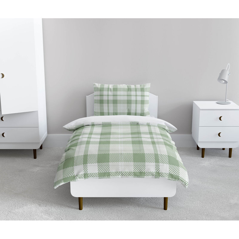 Ensemble d'édredon léger Gen Plaid, Vert