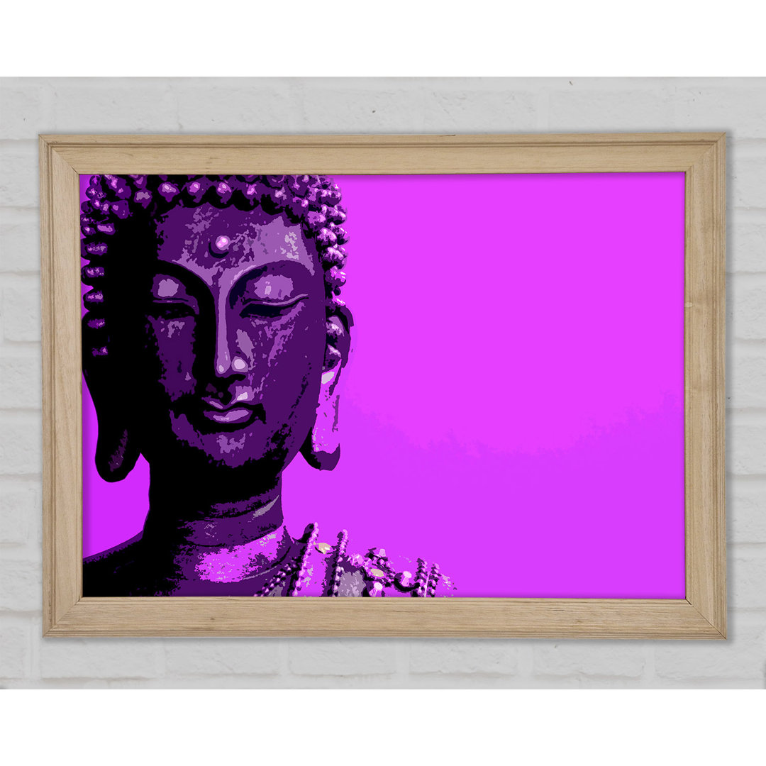 Buddha Popart Lila - Einzelner Bilderrahmen Kunstdrucke