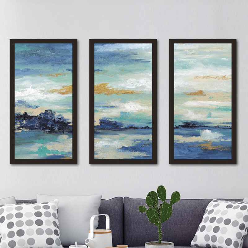 Reproduction de peinture à l’acrylique sur toile encadrée « Sea Isle I », H 25,5 po x l 40,5 po x P 1 po