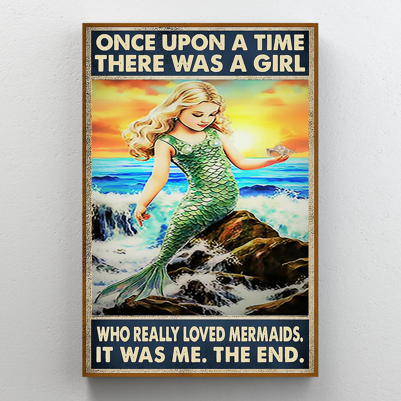 «Who Really Lived Mermaids», impression sur toile, H 20 po x l 16 po x P 1,25 po