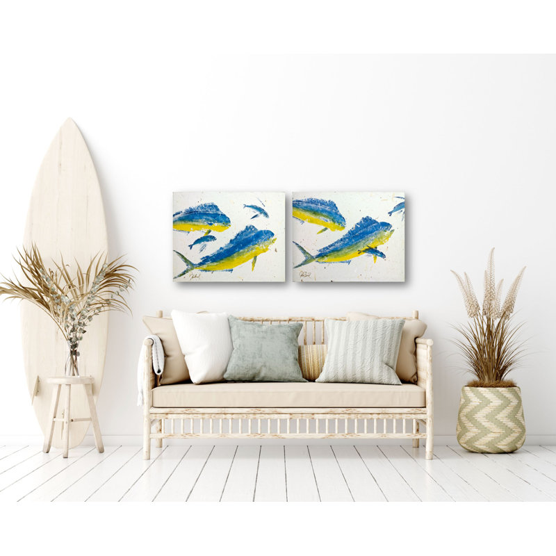 Mahi Set By John Beard - Gallery Wrapped Canvas Print Print by John Beard, 20" H x 24" W x 2" D, Wrapped Canvas
