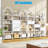 83.5" Tall Arched Bookshelf With 3 Drawers And 13 Storage Shelves, Industrial Open Book Shelf With Display Shelves, Large Etagere Bookshelf, Triple Wide Book Case For Home & Office-1489467305