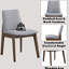 Chaises d'appoint modernes en tissu gris (2) - Coussins rembourrés en mousse à finition noyer pour confort et paire de chaises (de 2) scandinave contemporain