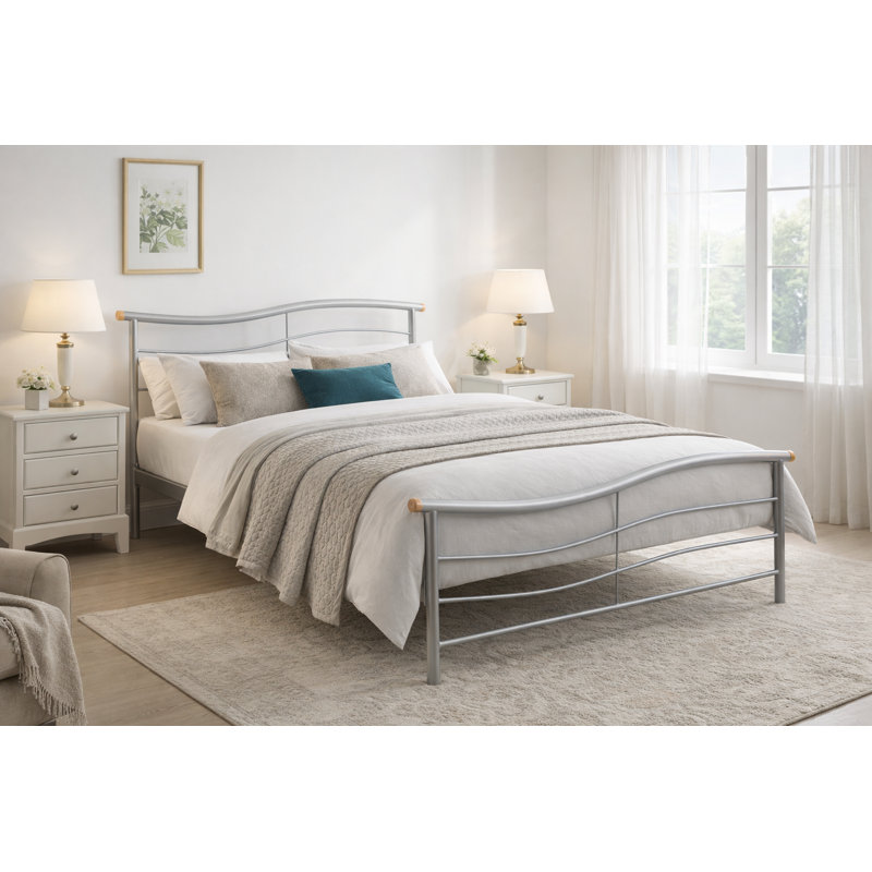 UK Double - DE 135 X 190 Cm Metal Bed, Double (4'6)