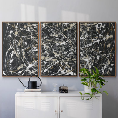 Pollack Homage II - Multi Piece Framed Canvas