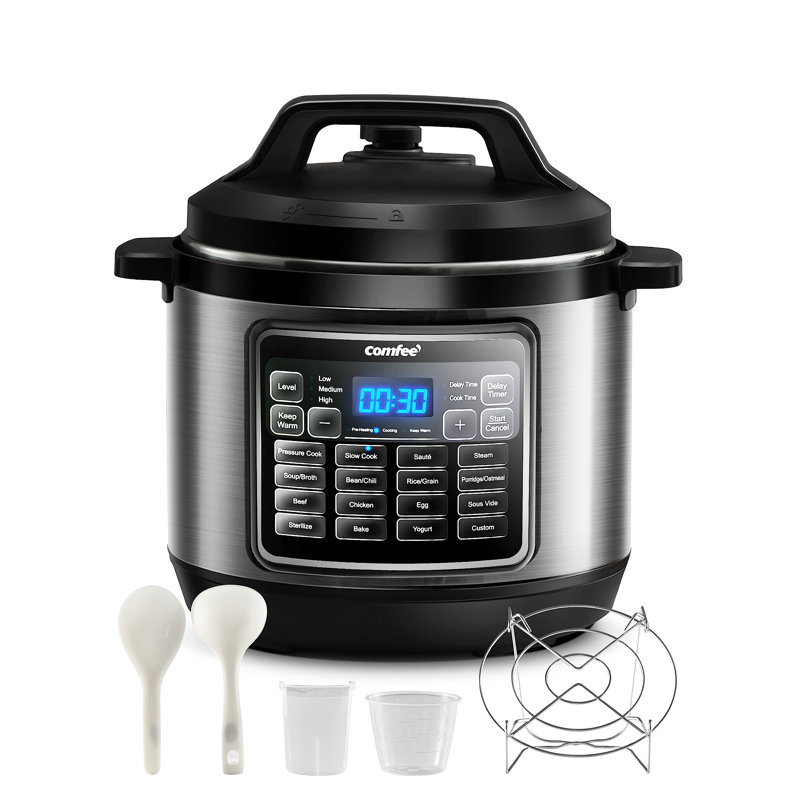 COMFEE '16 en 1 Autocuiseur électrique 8QT Autocuiseur de riz 8 QT 24H minuterie