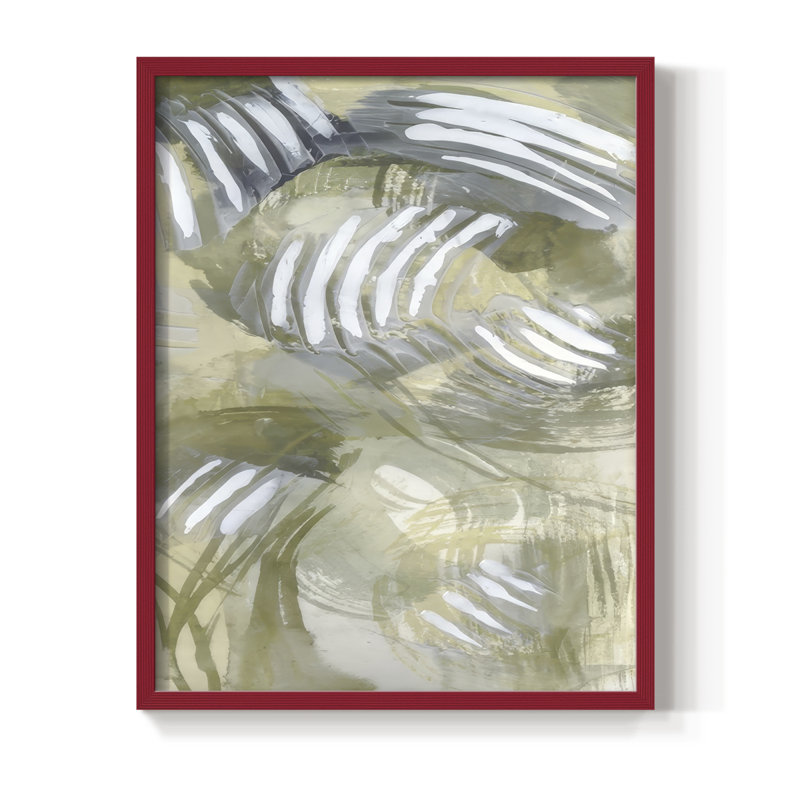 Reproduction encadrée de citronnelle embelli II - bois massif, Cadre rouge, H 11 po x l 9 po
