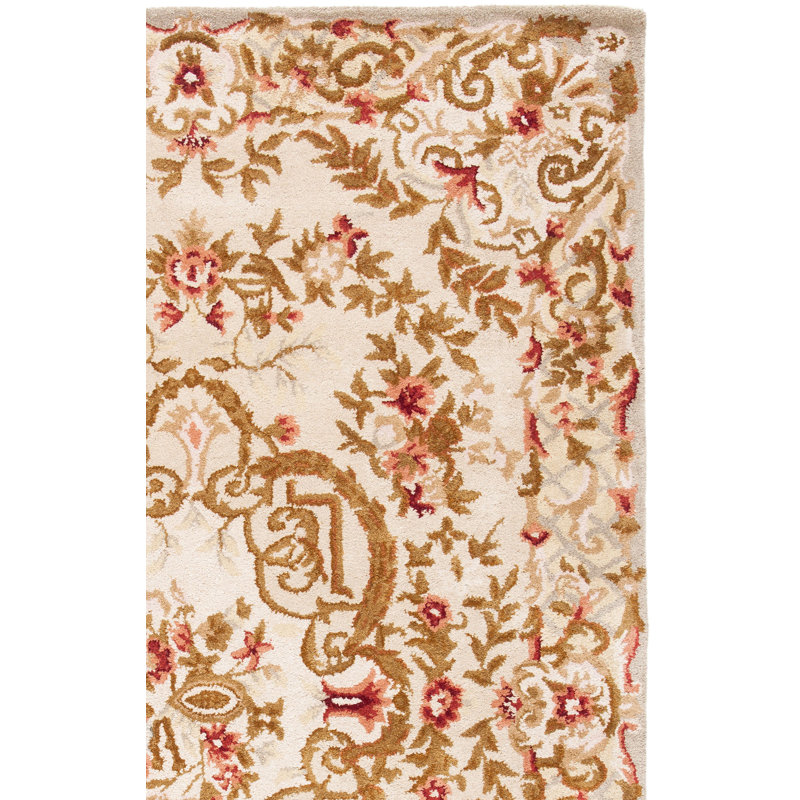 Tosca Classic Hand Tufted Wool Floral Rug, Rectangle 2'3" x 4'