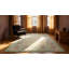 Tapis de couloir antique en laine ivoire Aubusson