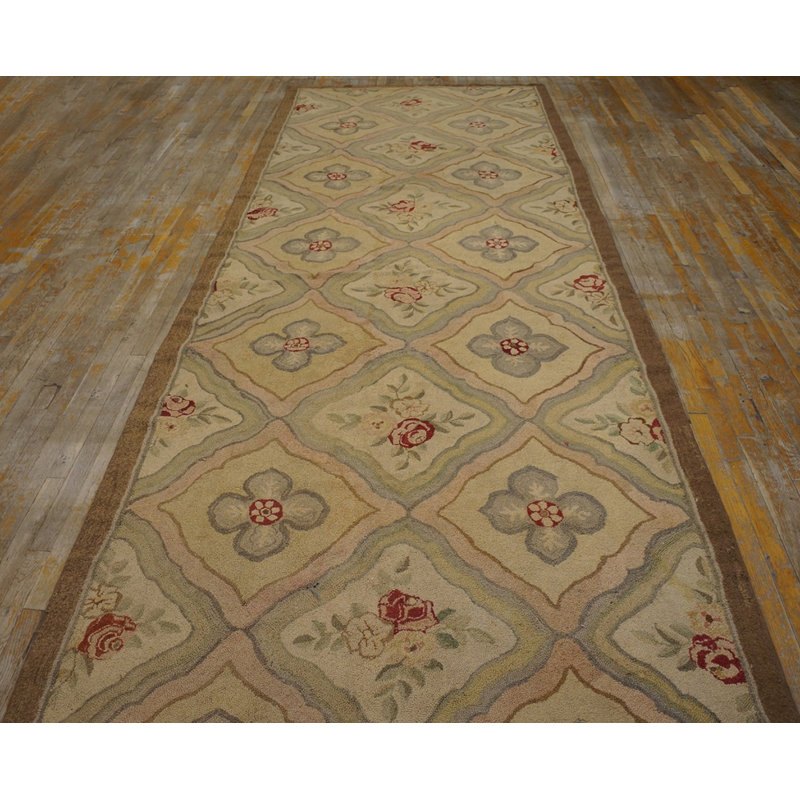 Antique American Hooked Rug Canada Hooked - Loop Pile