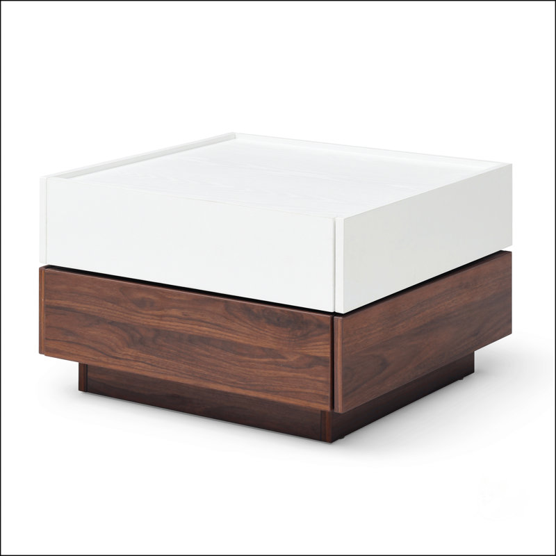 Rotating Coffee Table With 2 Drawers