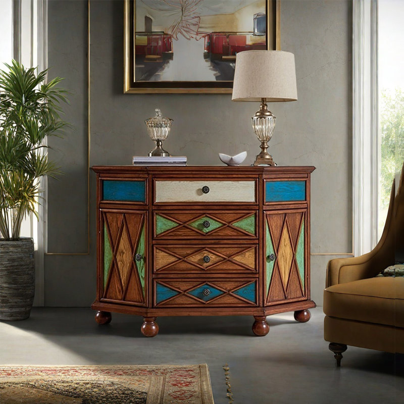 American style multi-functional accent cabinet, Brown