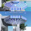 Parasol de marché extérieur avec manivelle-608459019