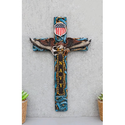 Croix murale patriotique de la marine des États-Unis avec aigle