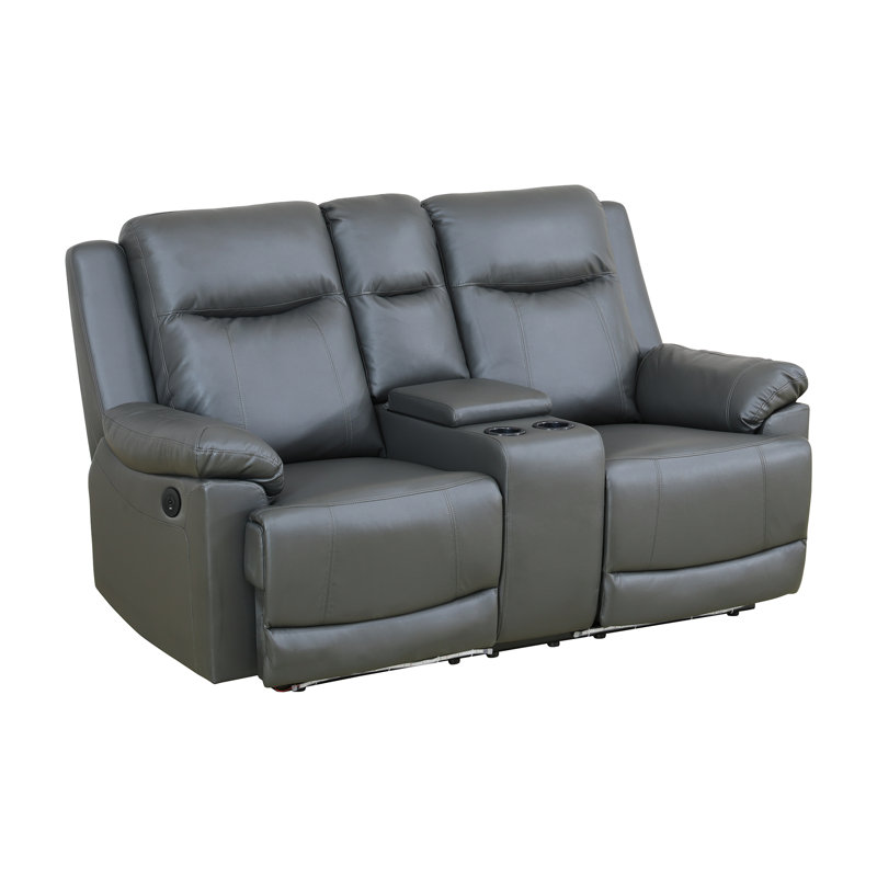Jhana 71.5'' Faux Leather Sofa