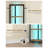 Corner Shelf with LED Light, 6-Tier Corner Bookshelf, Tall Narrow Display Bookcase with Metal Frame, Standing Shelf for Small Space, Living Room, Home Office, Bedroom, Rustic Brown-428874689-428874691