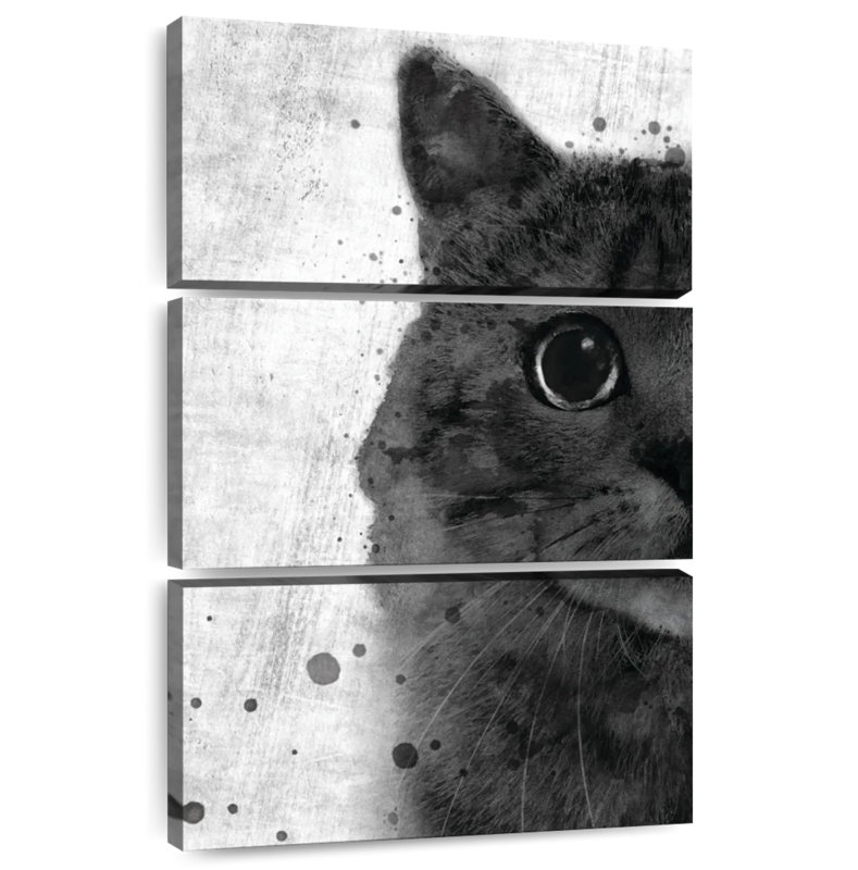Brampt Black And White Cat, 45" H x 28" W