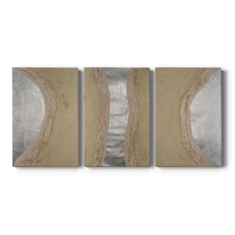 Silver Lake I - Toile tendue avec châssis sur mesure - 3 pièces