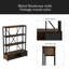 Bibliothèque à 3 tablettes en métal avec tiroirs pour le bureau personnel, bibliothèque ouverte, bibliothèque de style industriel rétro avec DEL-1853431751