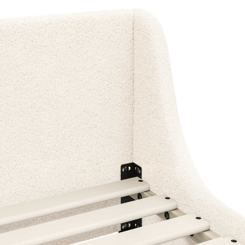 Bed Frame, Cot Bed / Toddler (70 x 140cm), Cream/Black