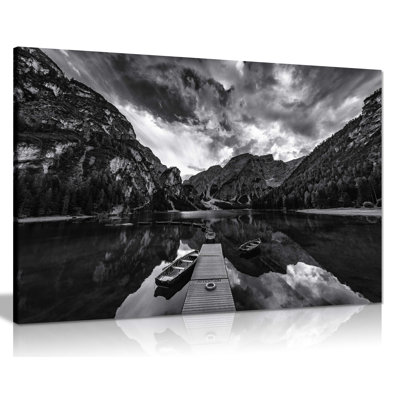 Braies Lake - Wrapped Canvas Print