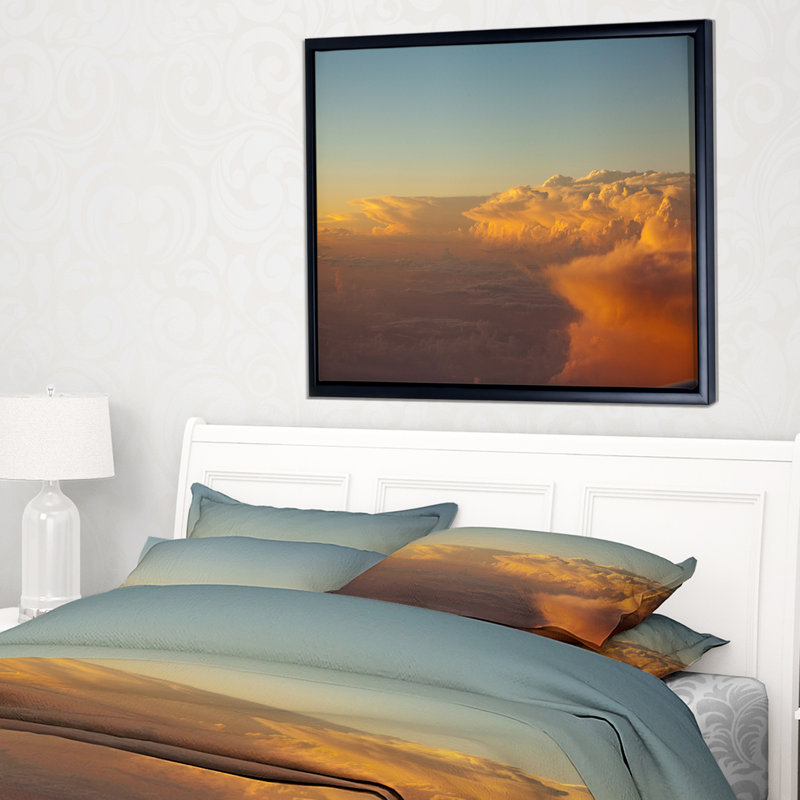 «Solotful Sunset in Sky Cloudscape», reproduction de photo sur toile tendue encadrée, H 28 po x l 60 po x P 1,5 po