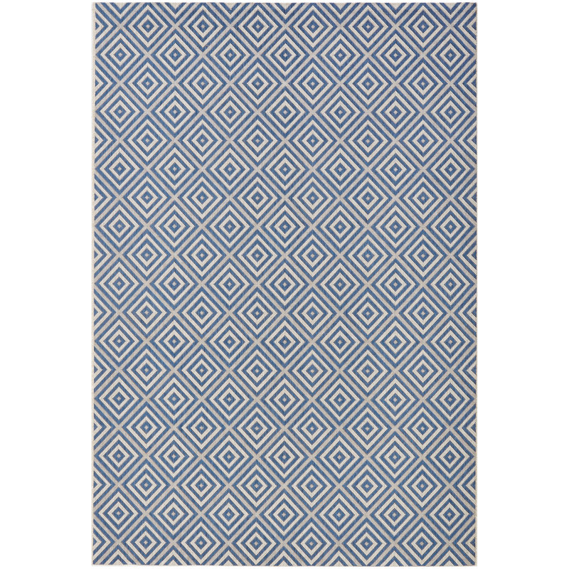 Flatweave Blue Rug, Rectangle 200 x 290cm