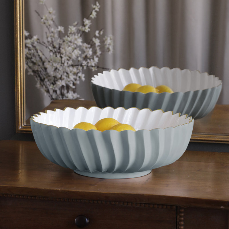 Encanto Serving Bowl, Cream/White, 14"