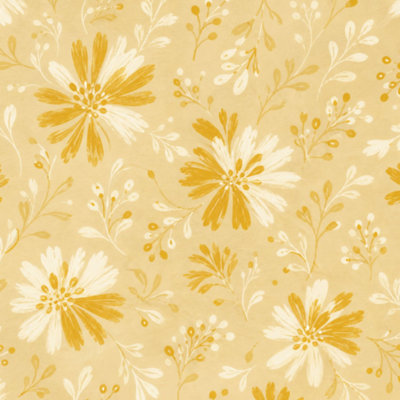 Papier peint adhésif peler et coller fleurs de pissenlit jaune et blanc floral l 23,6 po x H 118 po auto-adhésif