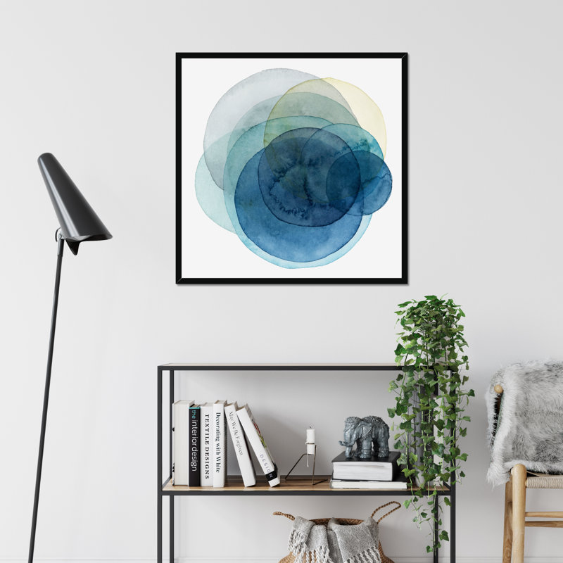 Evolving Planets I by Grace Popp - Wrapped Canvas Print, 55cm H x 55cm W, Black Framed Paper Print