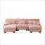 Canapés modulaires | Très grand canapé modulaire en forme de U pour le salon, siège profond avec 2 repose-pieds | Rose | Chenille-632920390