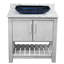 Meuble-lavabo de 30 po avec comptoir en quartz moka et lavabo, quincaillerie en nickel brossé-923391320