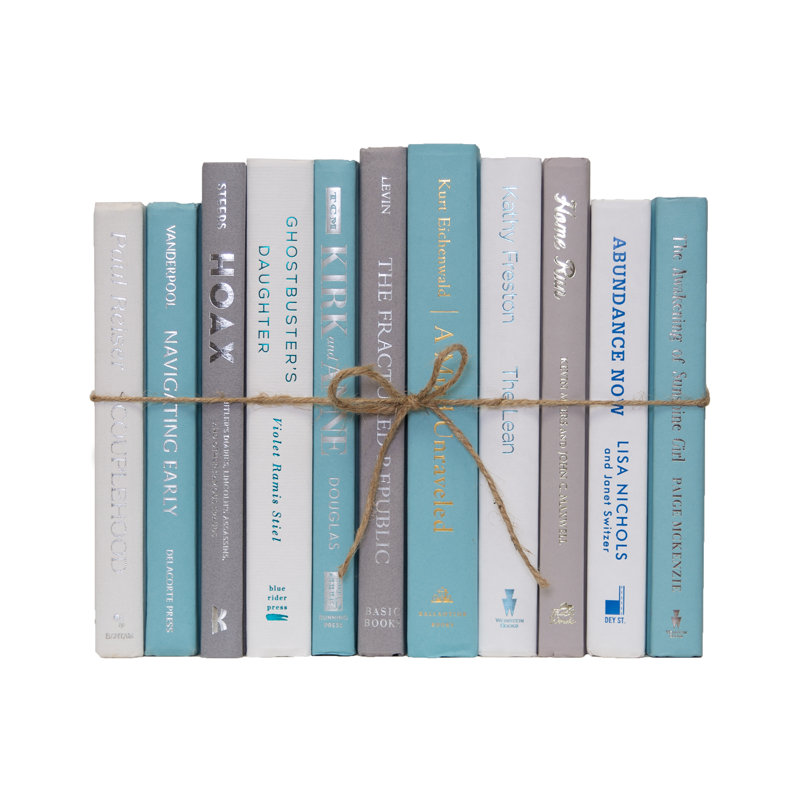 Decorative Books - Cool Rain Book Bundle - 1 Foot of Blue Books