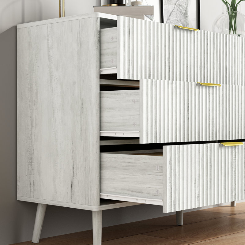 Ensemble de chambre à coucher 3 pièces (1 commode + 2 armoires), Blanc