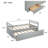 Bed With Headboard, Footboard, Trundle And Three Storage Drawers, Pine Wood Bed With Headboard, Footboard-1402839852