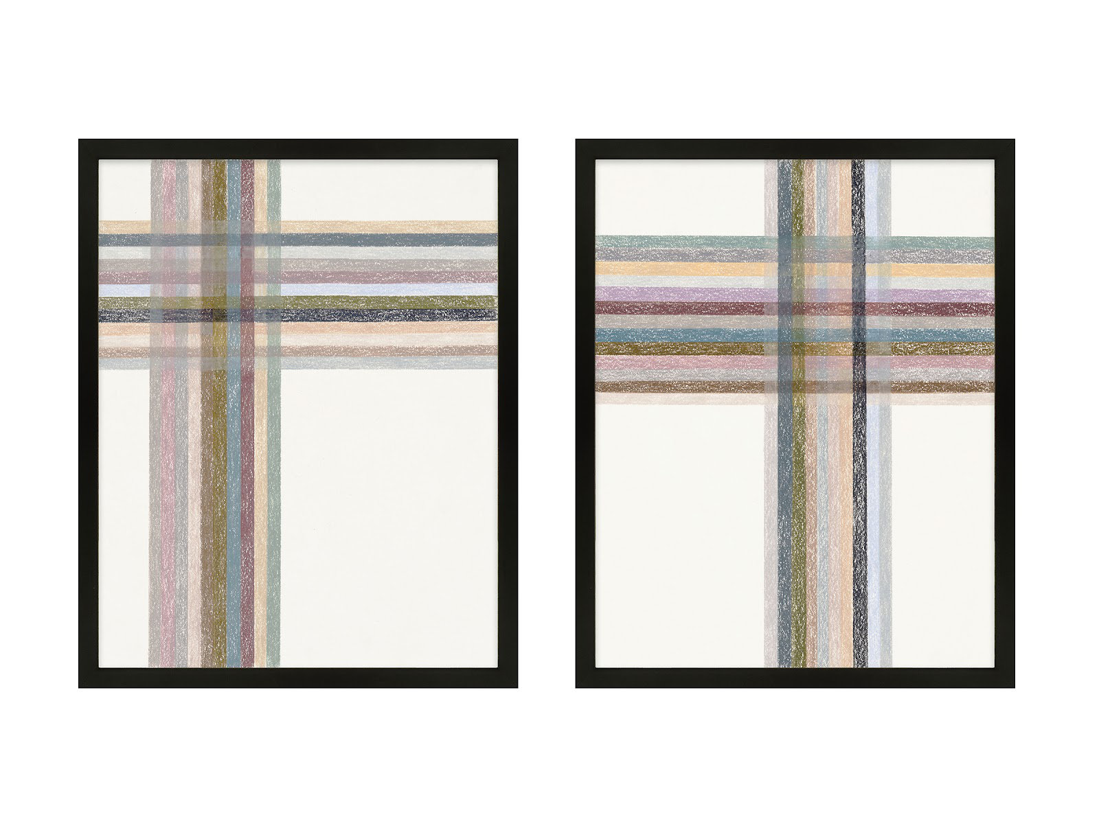 Lagos "Intersections Vertical" Print, 30" W x 38" H, Black Framed