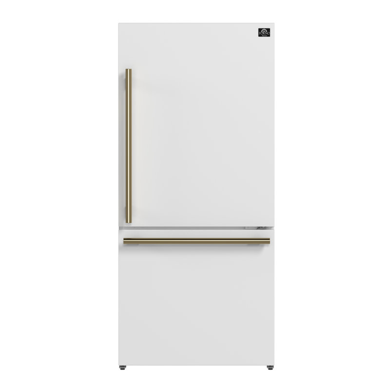 Forno Milano 2-Piece 62-Inch Freestanding Bottom Freezer Refrigerator, , 34.4 cu.ft,, White