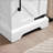 Rectangular Farmhouse End Table With Barn Door And Adjustable Storage Shelf-484955901
