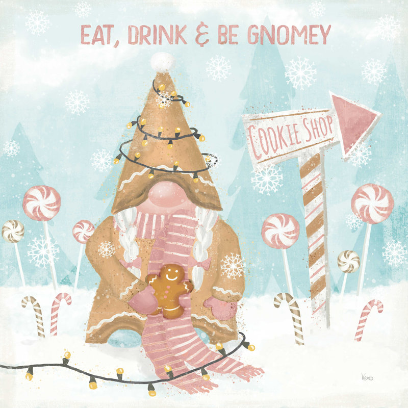 Ornité gnome doux gnome III rosé, H 30 po x l 30 po, Non, Toile tendue