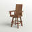 Modern Curveback Adirondack Swivel Bar Chair-50287955