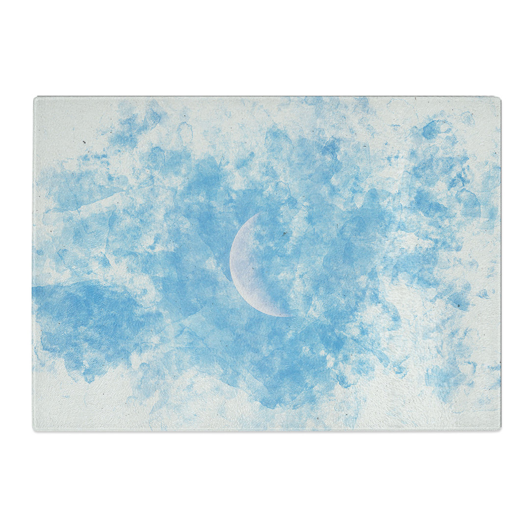 Tempered Glass Moon in Morning Light Chopping Board