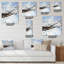 Horloge murale paysage d'hiver avec neige-1352825342