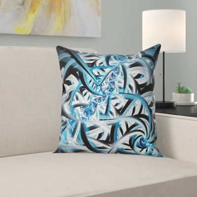 Oreiller De Conception De Fractale En Spirale Abstract
